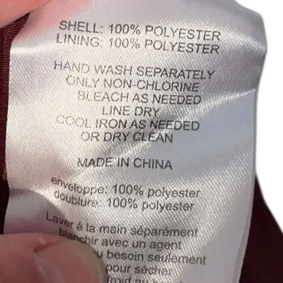 White By Vera Wang Ruffle Floral Wedding Guest Flowy Dress Burgundy US 18 - Picture 7 of 7